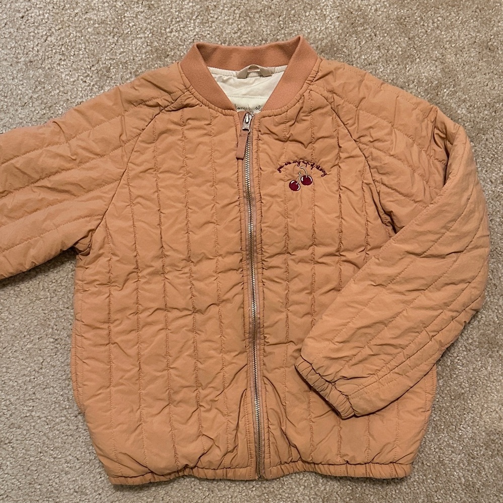Kids Quilted Tan Jacket